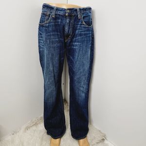 American Eagle Men's Blue Medium Wash Low Rise Denim Bootcut Jeans Size 34X32